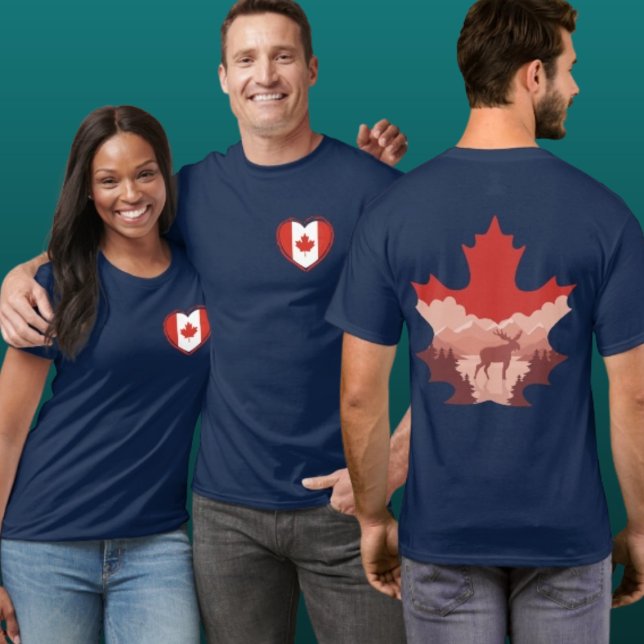 Camiseta Gráfica de Dupla Face Coração da Vida Sel (Criador carregado)