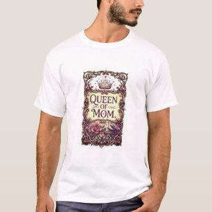Camiseta Gráfica de Estilo Régio Vintage "Rainha d