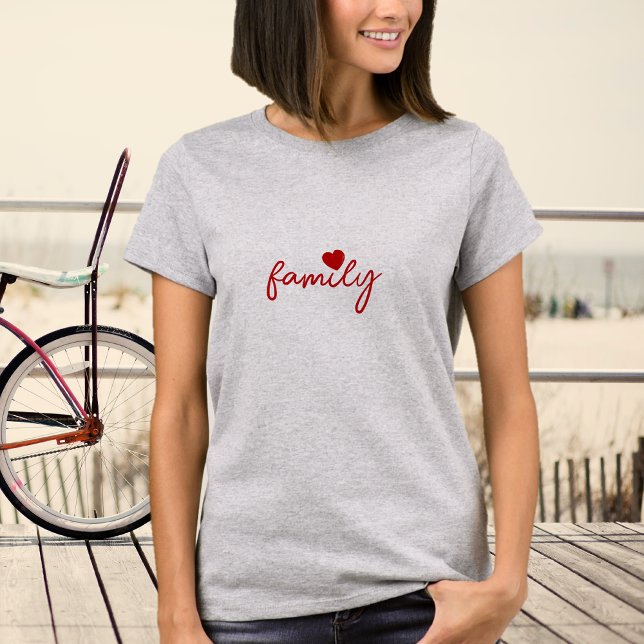 Camiseta Gráfica de Família Cardíaca Amor (Criador carregado)