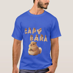 Camiseta Gráfica de Família de Capivara Fofa, Il