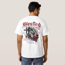 Camiseta Gráfica de Fé Cristã Abençoada Reze Por M