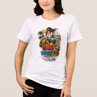 Camiseta Gráfica de Férias de Camping