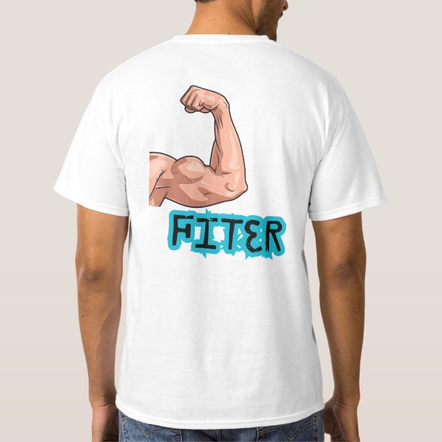 Camiseta Gráfica de Flexão de Bíceps "FITER" Motiv (Verso)