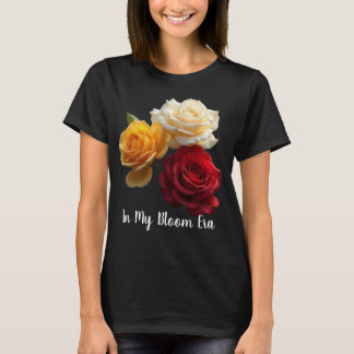 Camiseta Gráfica de Flor Romântica