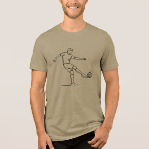 Camiseta Gráfica de Futebol em Linha Arte Minimali