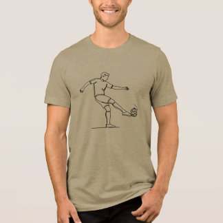 Camiseta Gráfica de Futebol em Linha Arte Minimali