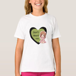 Camiseta Gráfica de Garota Anime Fofa para Garotas