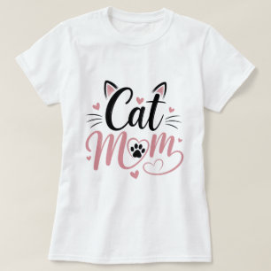 Camiseta Gráfica de Gata Mãe Fofa