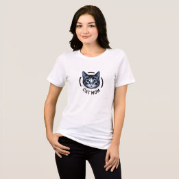 Camiseta Gráfica de Gata Mãe para Mulheres
