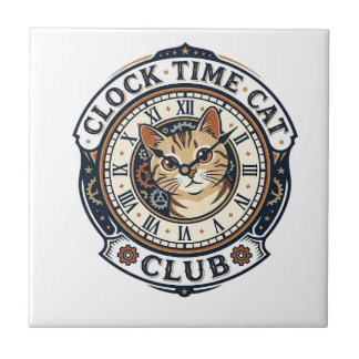 Camiseta Gráfica de Gato Hora do Relógio Arte - Ho