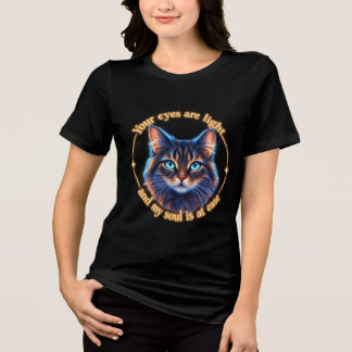 Camiseta Gráfica de Gato Neon
