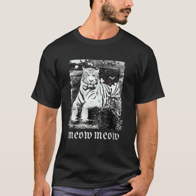 Camiseta Gráfica de Gato Tigre (Frente)