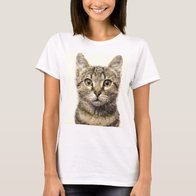 Camiseta Gráfica de Gatos para Mulheres (Frente)