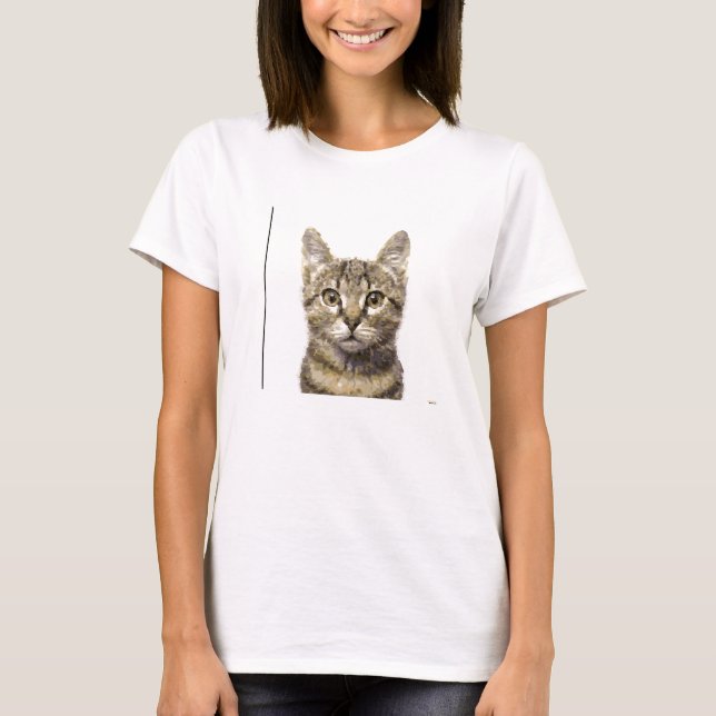 Camiseta Gráfica de Gatos para Mulheres (Frente)