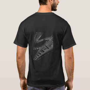 Camiseta Gráfica de Geometria Urbana Abstrata