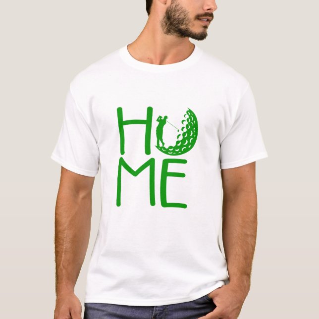 Camiseta Gráfica de Golfe em Casa - Camisa de Pres (Frente)