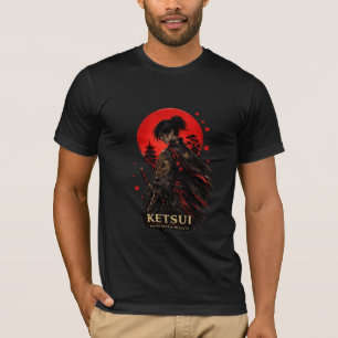 Camiseta Gráfica de Guerreiro Samurai Japonês KETS