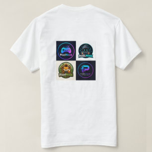Camiseta Gráfica de Insígnias de Jogos Retrô Íco