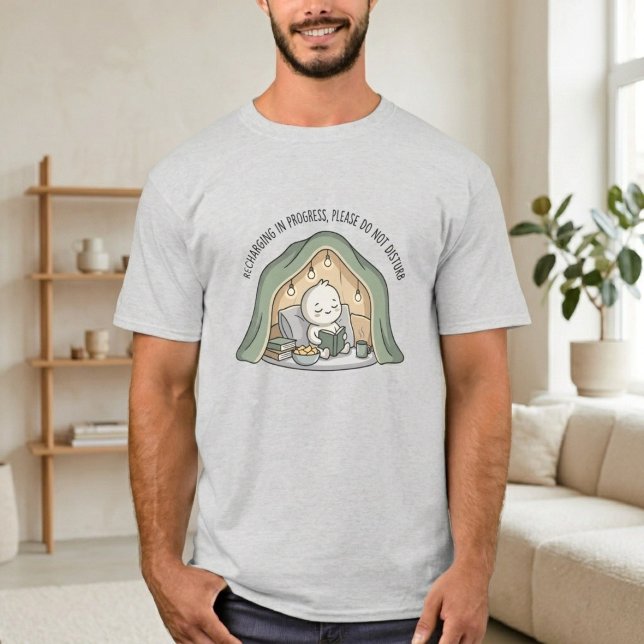 Camiseta Gráfica de Introvertido Engraçada Coberto (Criador carregado)