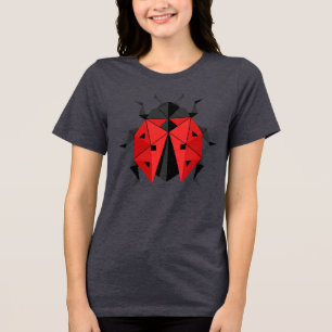 Camiseta Gráfica de Joaninha Geométrica Fofa