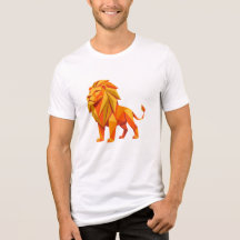 Camiseta Gráfica de Leão Geométrico Origami Modern
