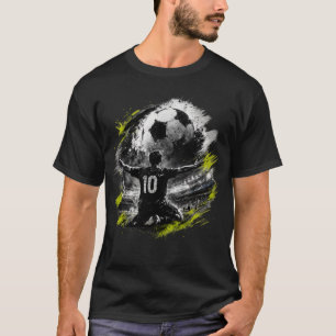 Camiseta Gráfica de Lenda do Futebol Nº 10 Verde