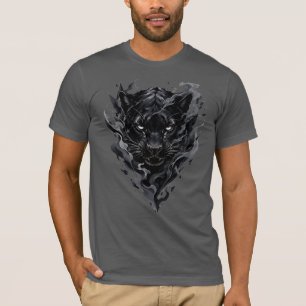 Camiseta Gráfica de Leopardo Preto