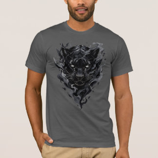 Camiseta Gráfica de Leopardo Preto