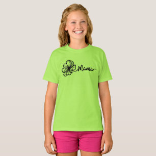 Camiseta Gráfica de Linha de Margarida Fofa Floral