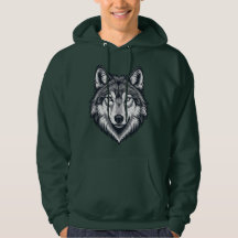 Camiseta Gráfica de Lobo Solitário Feroz