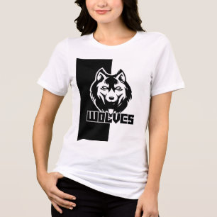 Camiseta Gráfica de Lobos para Mulheres