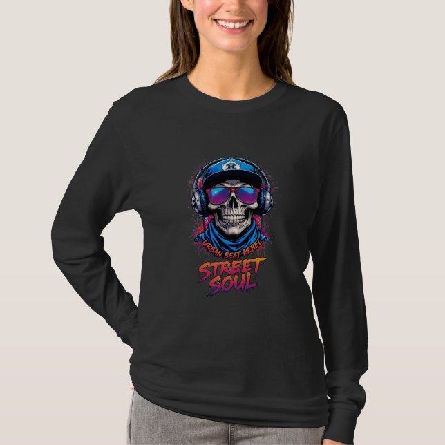 Camiseta gráfica de manga longa feminina ADOM "Str (Frente)