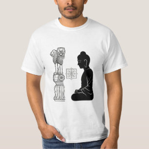 Camiseta Gráfica de Meditação Gautam Buddh Dhamma