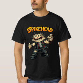 Camiseta Gráfica de Monstro de Desenho SpikeHead p