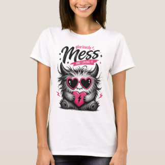 Camiseta Gráfica de Monstro Fofo Gloriosamente Des