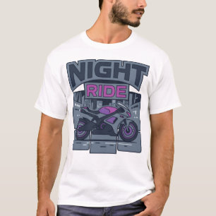 Camiseta Gráfica de Motociclista Esportiva Urbana