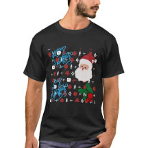 Camiseta gráfica de Natal festiva para masinos