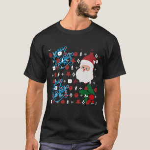 Camiseta gráfica de Natal festiva para masinos