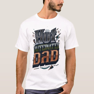 Camiseta Gráfica de Pai Cafeinado Quente