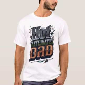 Camiseta Gráfica de Pai Cafeinado Quente