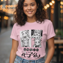 Camiseta Gráfica de Painel de Anime e Mangá para C