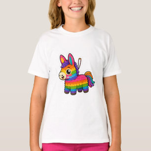 Camiseta Gráfica de Piñata Mexicana Fofa para Meni