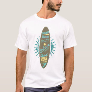 Camiseta Gráfica de Prancha de Surfe de Verão