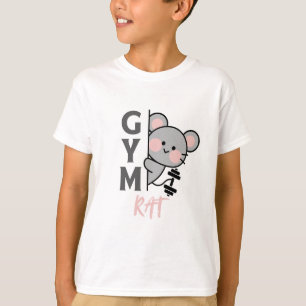 Camiseta gráfica de rato de academia fofo