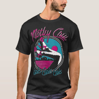 Camiseta Gráfica de Rock com Silhueta de Por do So
