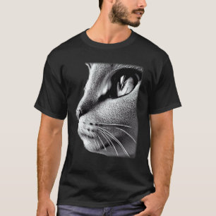 Camiseta Gráfica de rosto de gato animal pet estampa de g