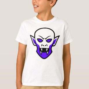 Camiseta Gráfica de Rosto de Vampiro Assustador –