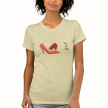 Camiseta Gráfica de Salto Alto Elegante para Mulhe
