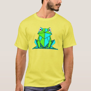 Camiseta Gráfica de Sapo Geométrico de Origami Mod