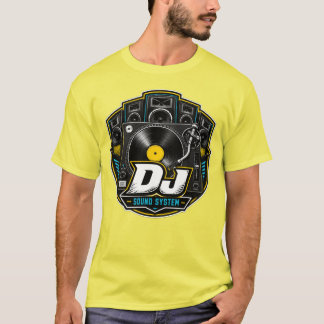 Camiseta Gráfica de Sistema de Som de DJ